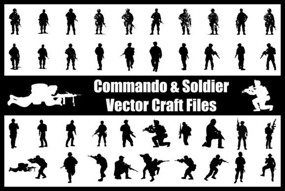 Download Commando &amp; Soldier Vector Craft Files - Craft files Collection