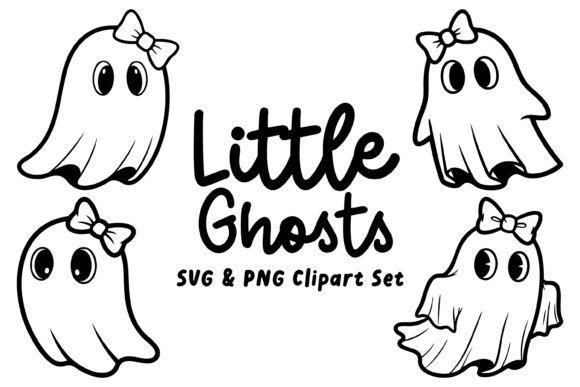 Download Little Ghosts SVG and PNG Craft Files - Craft files Collection