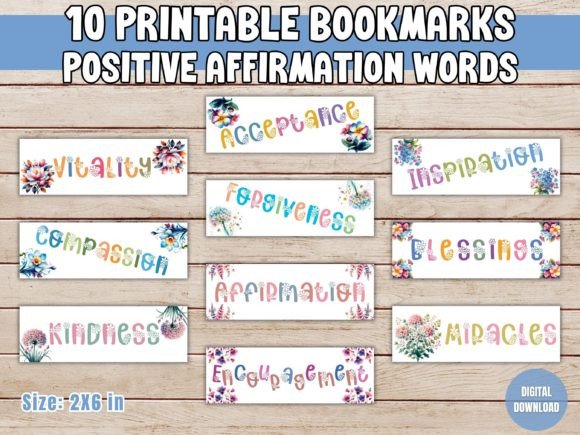 Download Positive Affirmation Words Bookmarks - Positive affirmation Collection