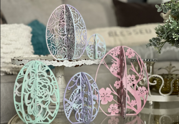 Download 3D Laser-cut Floral Eggs - Floral eggs Collection