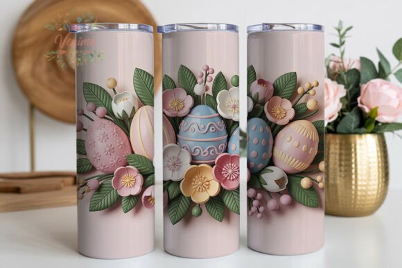 Download Easter Floral Eggs 20oz Tumbler Wrap - Floral eggs Collection